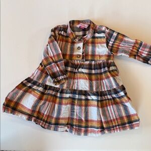 Plaid Long-Sleeve Dress for Kids
